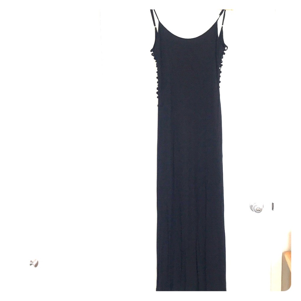 Sexy black Guess maxi dress with side cut outs
